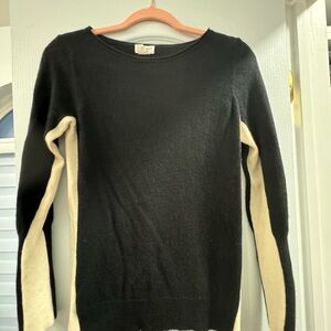 Club Monaco Cashmere Black and Cream Women's Sweater. Size XS
